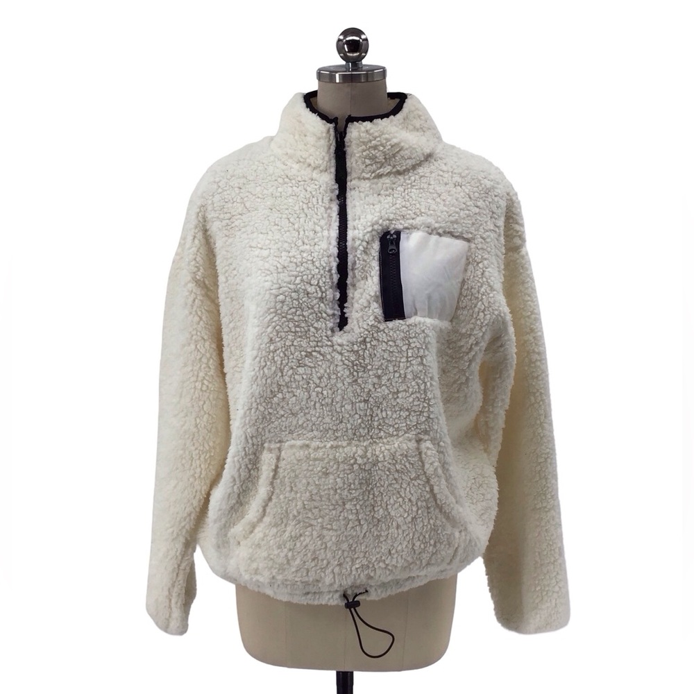 Planet Gold Cream and Black Sherpa Jacket